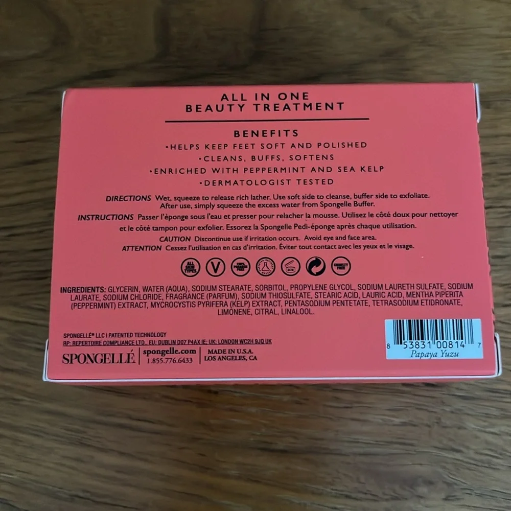 Spongelle Papaya Yuzu Pedi Buffer